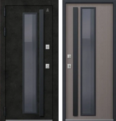 Дверь Термо-15 Бетон тёмный - Софт ясень грей