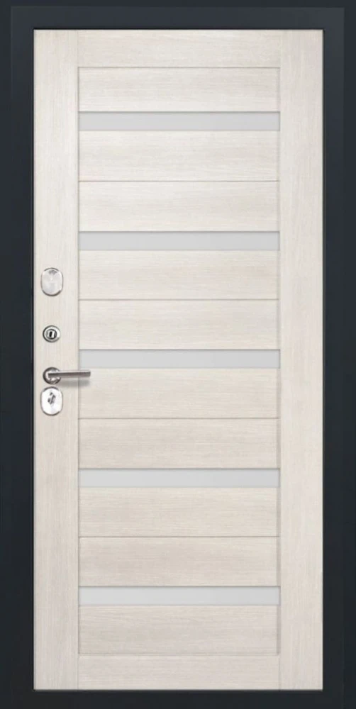 Входная дверь ДвериПРО L-43 СБ-1 (ст. белое, 16мм, беленый дуб) DPRO204793 внутренняя сторона